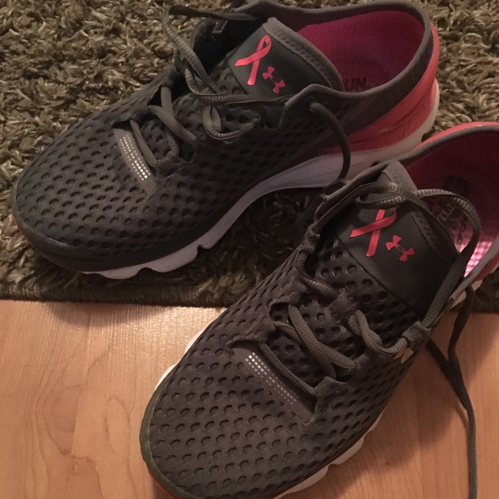 UA breast cancer awareness tennis shoes woman’s